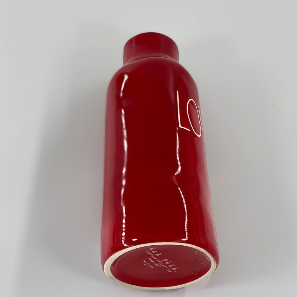 Rae Dunn Red Love Vase with White Letters - Picture 7 of 15